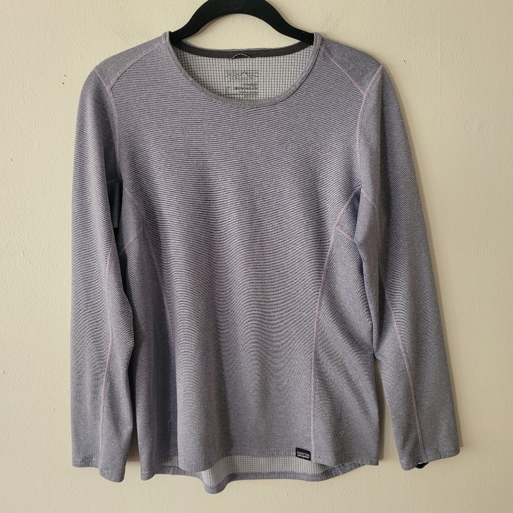 Patagonia Women's Capilene Midweight Crewneck Small Lavender Purple Long Sleeve